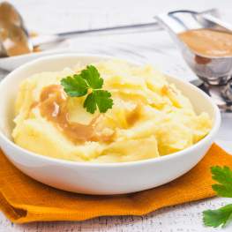 Creamy Mashed Cauliflower & Gravy | Keto & Low Carb Version