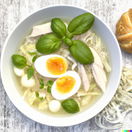 Chicken and Kohlrabi Noodle Soup