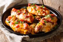 Cheesy Bacon Smothered Chicken