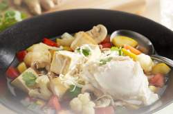 Vegetable Tofu Bowl with Eggs