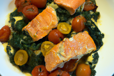 Healthy Salmon Florentine