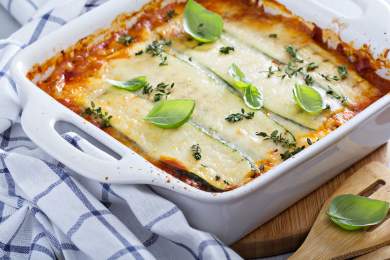 Zucchini Spinach Manicotti