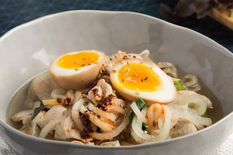 Chicken and Kohlrabi Noodle Soup