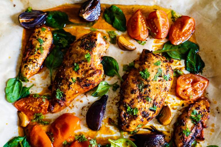 Sheet Pan Mediterranean Chicken & Vegetables
