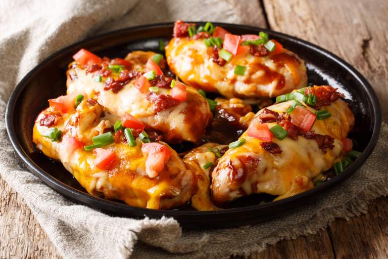 Cheesy Bacon Smothered Chicken